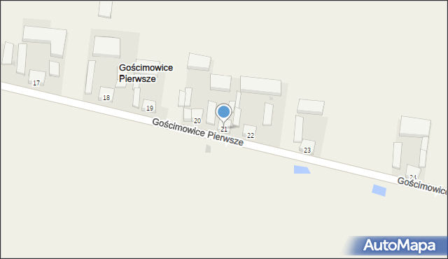 Gościmowice Pierwsze, Gościmowice Pierwsze, 21, mapa Gościmowice Pierwsze