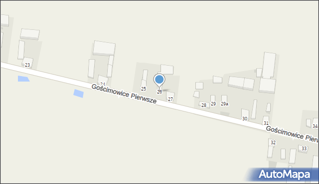 Gościmowice Pierwsze, Gościmowice Pierwsze, 26, mapa Gościmowice Pierwsze