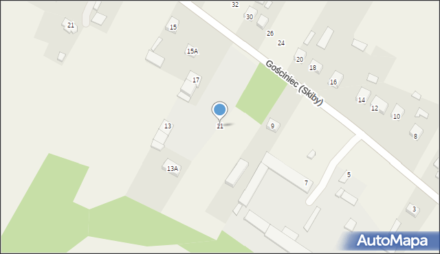 Gościniec (Skiby), Gościniec (Skiby), 11, mapa Gościniec (Skiby)