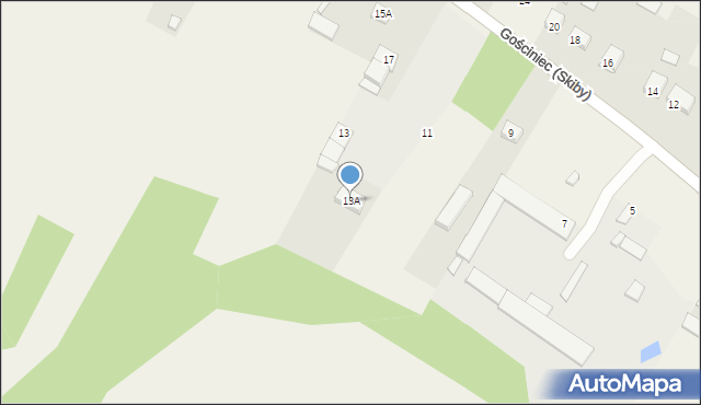Gościniec (Skiby), Gościniec (Skiby), 13A, mapa Gościniec (Skiby)