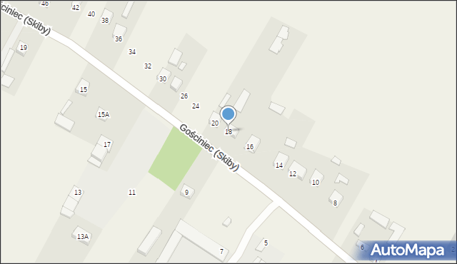 Gościniec (Skiby), Gościniec (Skiby), 18, mapa Gościniec (Skiby)