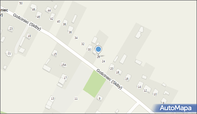 Gościniec (Skiby), Gościniec (Skiby), 26, mapa Gościniec (Skiby)