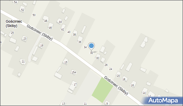 Gościniec (Skiby), Gościniec (Skiby), 32, mapa Gościniec (Skiby)