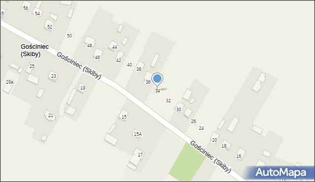 Gościniec (Skiby), Gościniec (Skiby), 34, mapa Gościniec (Skiby)