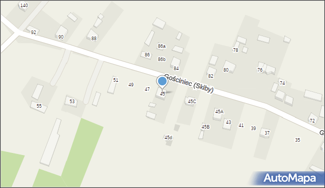 Gościniec (Skiby), Gościniec (Skiby), 45, mapa Gościniec (Skiby)