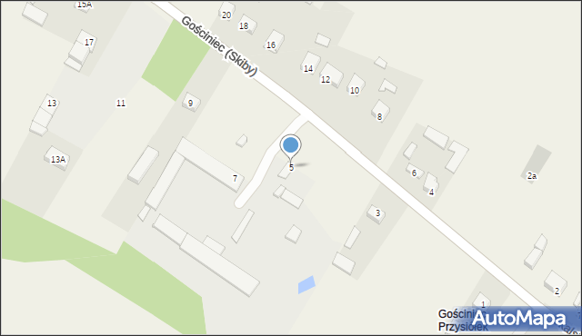 Gościniec (Skiby), Gościniec (Skiby), 5, mapa Gościniec (Skiby)
