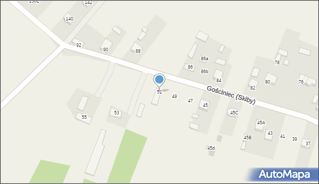Gościniec (Skiby), Gościniec (Skiby), 51, mapa Gościniec (Skiby)