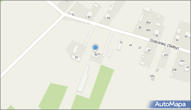 Gościniec (Skiby), Gościniec (Skiby), 53, mapa Gościniec (Skiby)