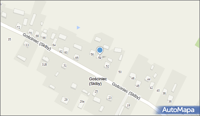 Gościniec (Skiby), Gościniec (Skiby), 54, mapa Gościniec (Skiby)