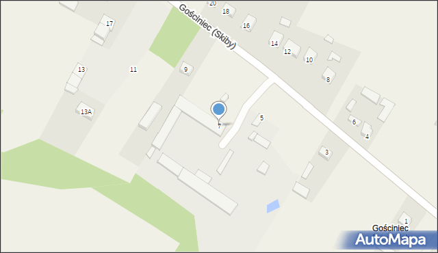 Gościniec (Skiby), Gościniec (Skiby), 7, mapa Gościniec (Skiby)