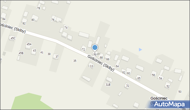 Gościniec (Skiby), Gościniec (Skiby), 70, mapa Gościniec (Skiby)