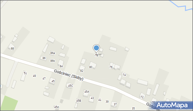 Gościniec (Skiby), Gościniec (Skiby), 78, mapa Gościniec (Skiby)