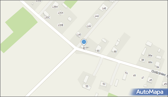 Gościniec (Skiby), Gościniec (Skiby), 92, mapa Gościniec (Skiby)