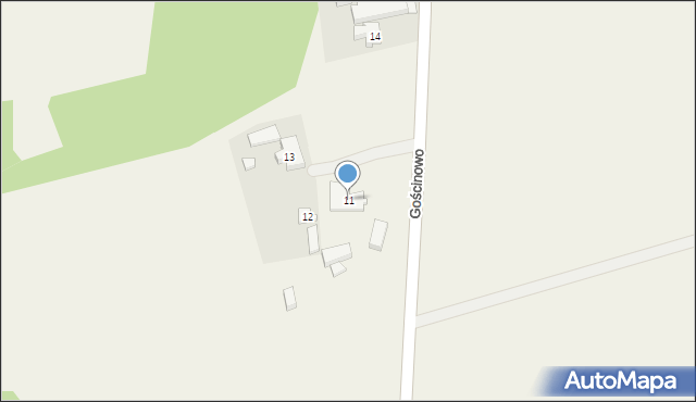 Gościnowo, Gościnowo, 11, mapa Gościnowo