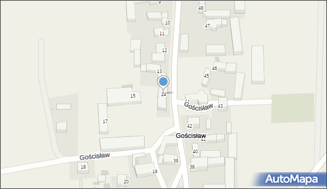 Gościsław, Gościsław, 14, mapa Gościsław