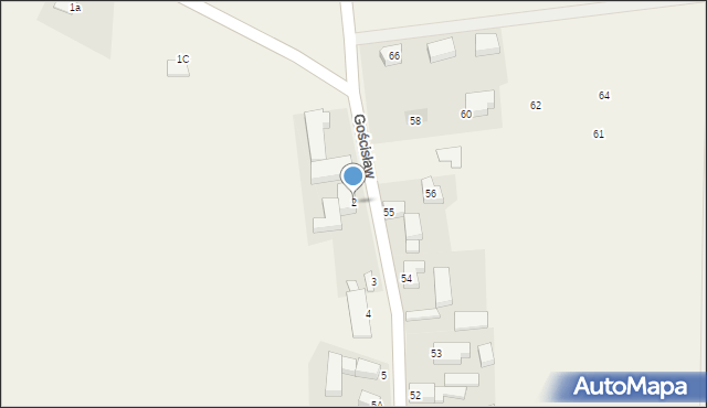 Gościsław, Gościsław, 2, mapa Gościsław