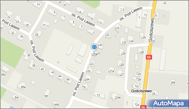 Gościszewo, Gościszewo, 122a, mapa Gościszewo
