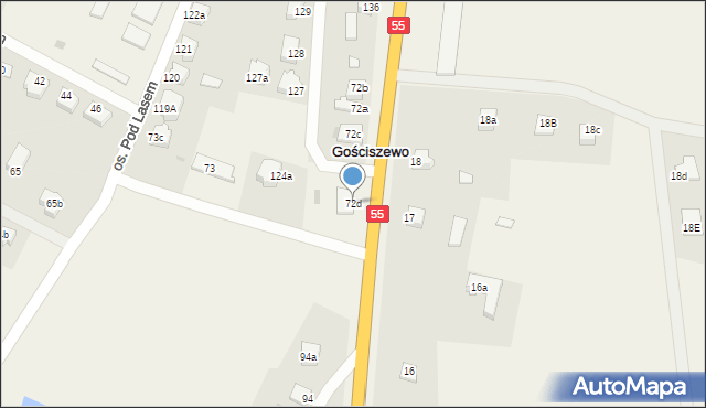 Gościszewo, Gościszewo, 72d, mapa Gościszewo