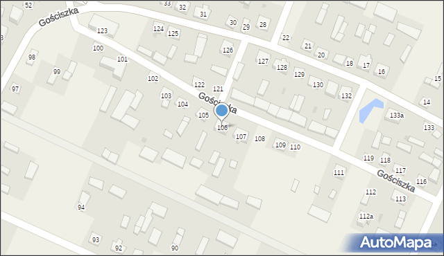 Gościszka, Gościszka, 106, mapa Gościszka
