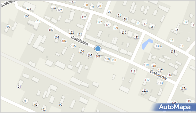 Gościszka, Gościszka, 108, mapa Gościszka