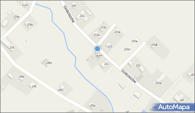 Gościszów, Gościszów, 202, mapa Gościszów
