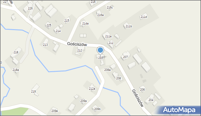 Gościszów, Gościszów, 210, mapa Gościszów