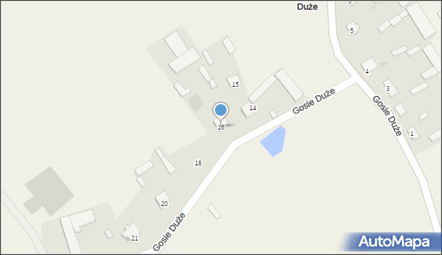Gosie Duże, Gosie Duże, 16, mapa Gosie Duże
