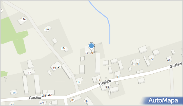Gosław, Gosław, 10, mapa Gosław