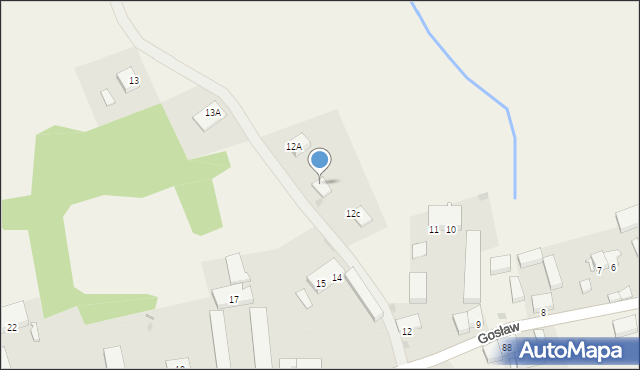 Gosław, Gosław, 12b, mapa Gosław