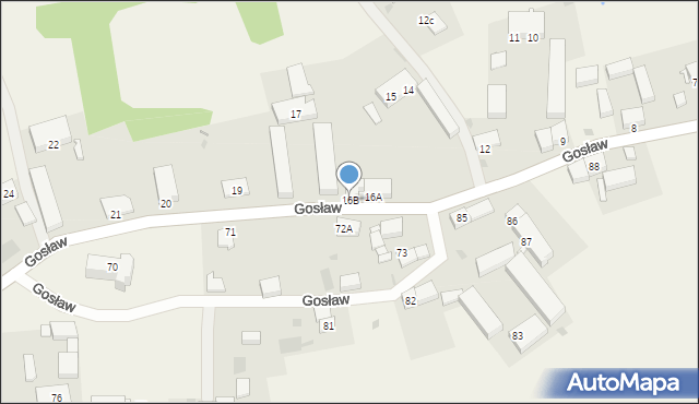Gosław, Gosław, 16B, mapa Gosław