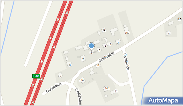 Gosławice, Gosławice, 6, mapa Gosławice