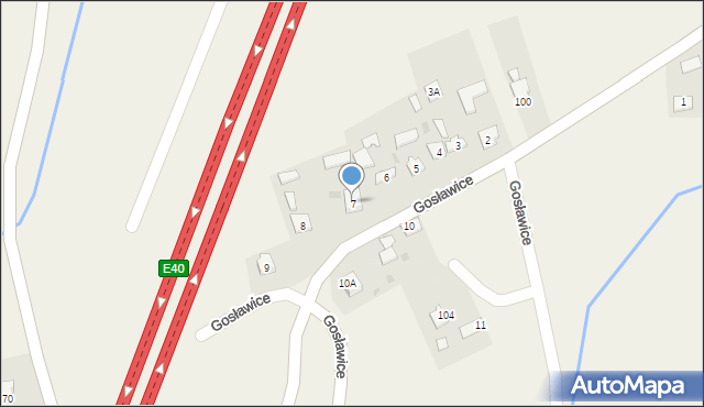 Gosławice, Gosławice, 7, mapa Gosławice
