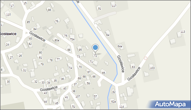 Gosławice, Gosławice, 72, mapa Gosławice