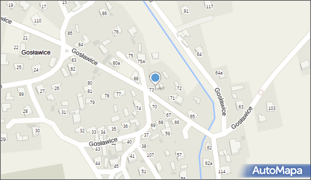 Gosławice, Gosławice, 73a, mapa Gosławice