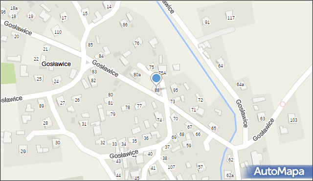 Gosławice, Gosławice, 88, mapa Gosławice