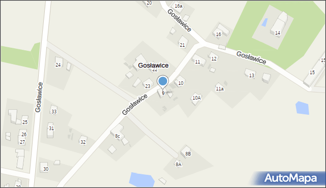 Gosławice, Gosławice, 9, mapa Gosławice