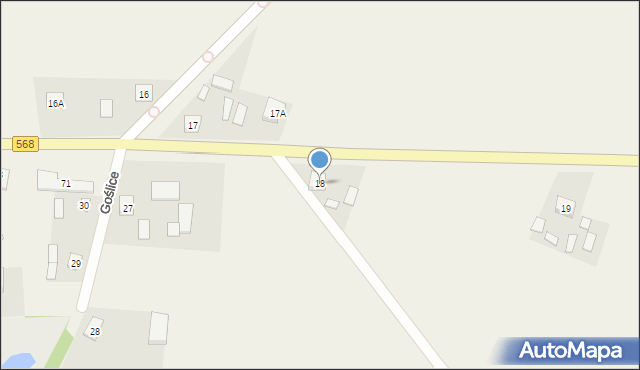 Goślice, Goślice, 18, mapa Goślice