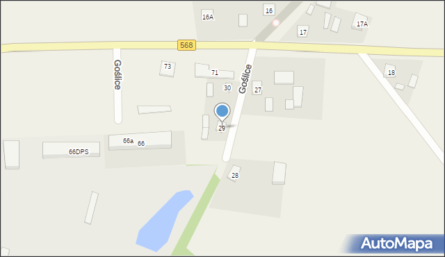 Goślice, Goślice, 29, mapa Goślice