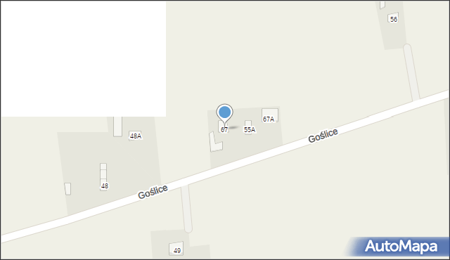 Goślice, Goślice, 67, mapa Goślice