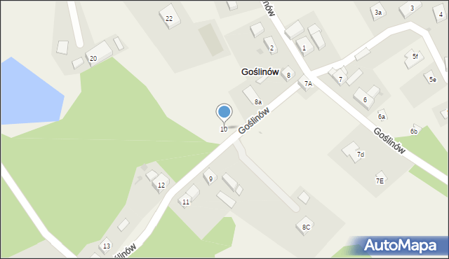 Goślinów, Goślinów, 10, mapa Goślinów