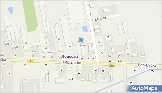 Gospodarz, Gospodarz, 33, mapa Gospodarz