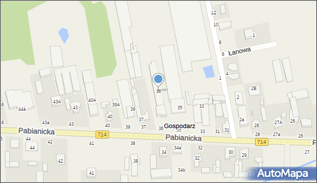 Gospodarz, Gospodarz, 36, mapa Gospodarz