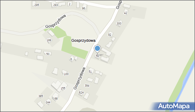 Gosprzydowa, Gosprzydowa, 52, mapa Gosprzydowa