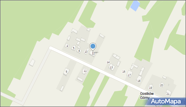 Gostków, Gostków, 12, mapa Gostków