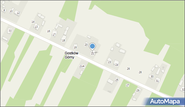 Gostków, Gostków, 21, mapa Gostków