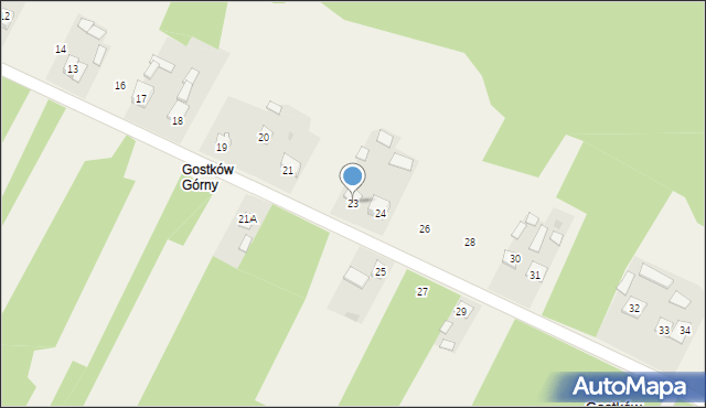 Gostków, Gostków, 23, mapa Gostków
