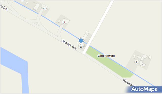 Gostkowice, Gostkowice, 10, mapa Gostkowice