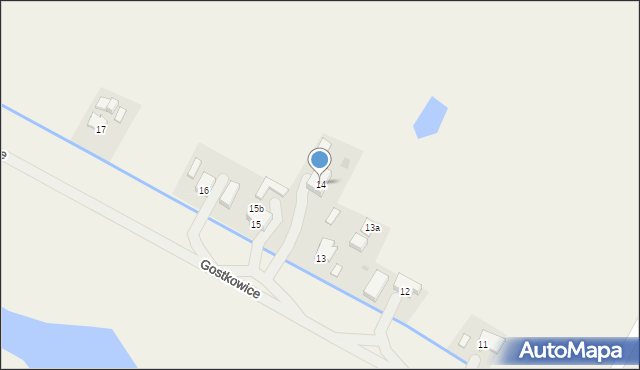 Gostkowice, Gostkowice, 14, mapa Gostkowice