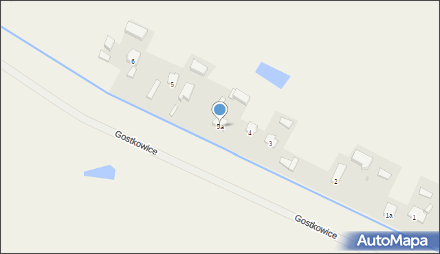 Gostkowice, Gostkowice, 5a, mapa Gostkowice