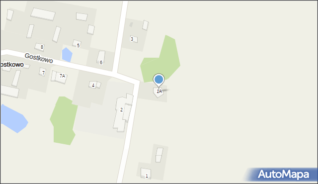 Gostkowo, Gostkowo, 1A, mapa Gostkowo